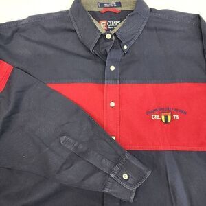Chaps by Ralph Lauren Size XL Y2K Long-Sleeve Button-up Colorblock Men's Shirt R